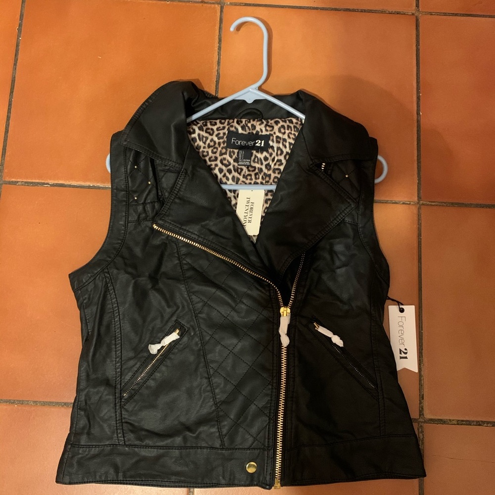 Large leather vest